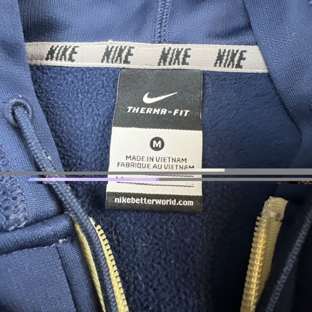 Nike Dri-Fit Pitt Panthers Full Zip Therma-Fit Hoodie Medium - Picture 3 of 6